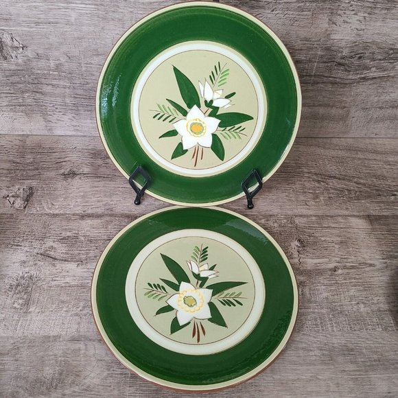Stangl Dining Set 2 Stangl Pottery Star Flower Dinner Plates Usa